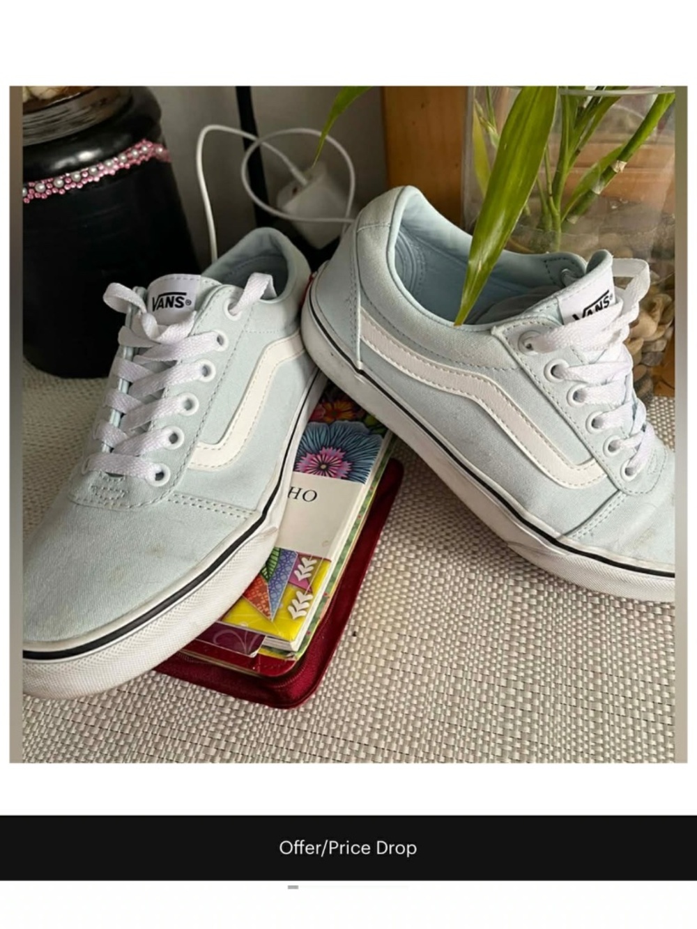 Unisex Van’s Sky Blue & White Sneakers 👟👟